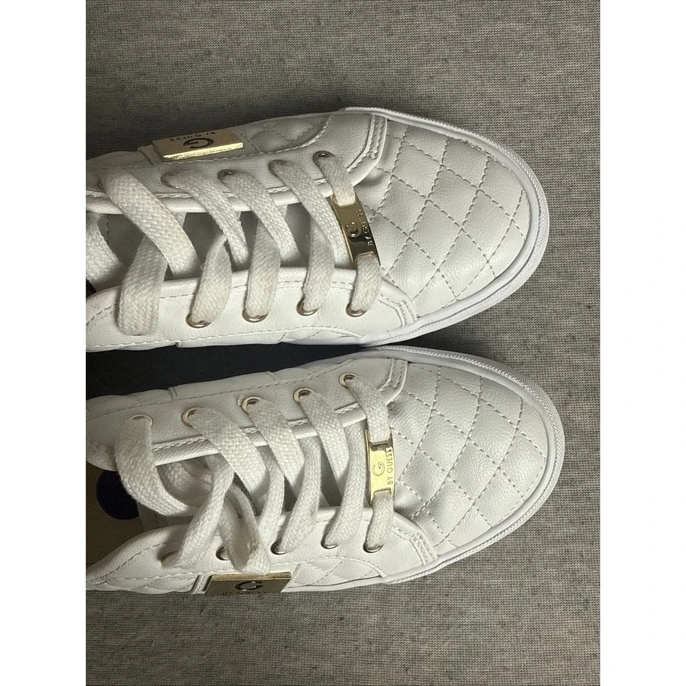 G By Guess GGoadie2-M Womens White Quilted Designer Sneakers Size 8.5M - Picture 7 of 11